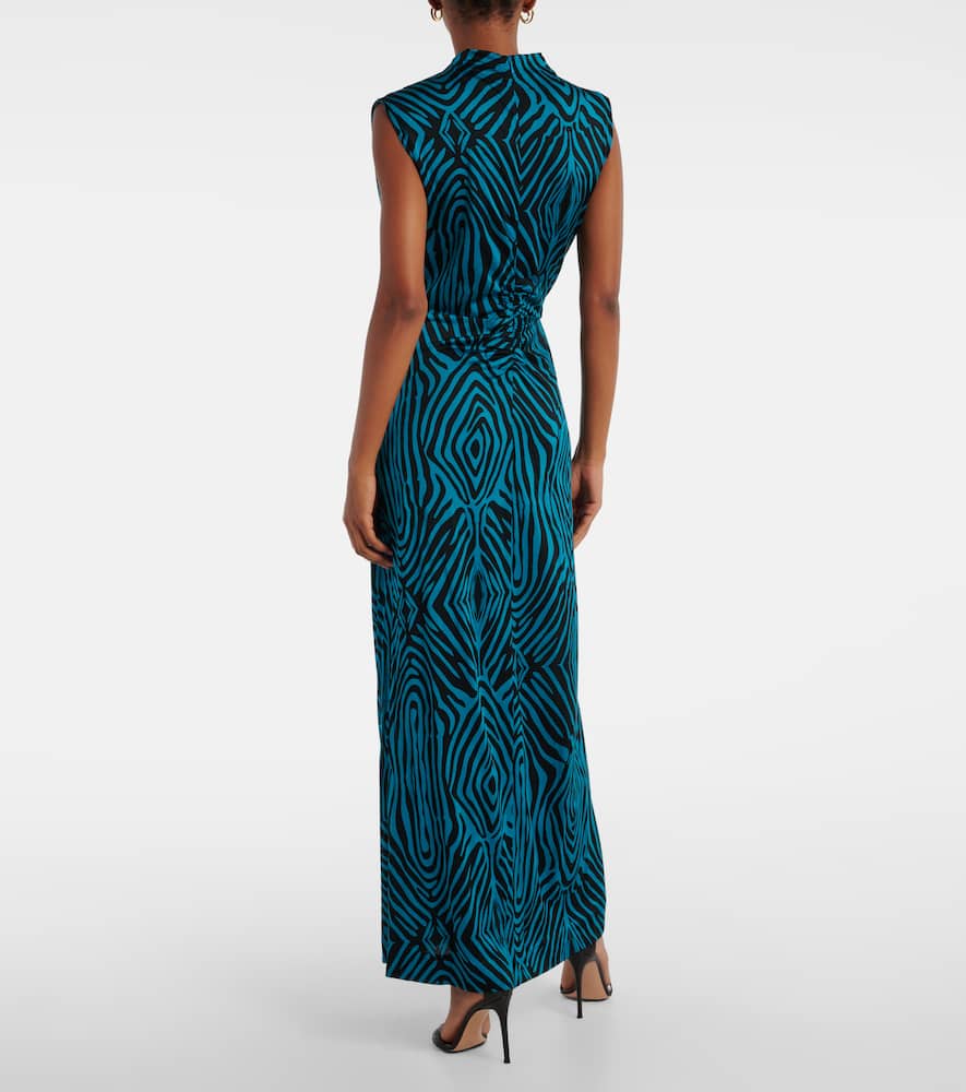 Diane von Furstenberg Geri zebra-print jersey maxi dress
