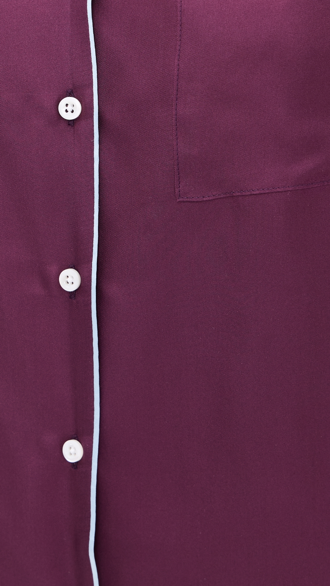 Notched Collar Shirt Eggplant/Lt Blue
