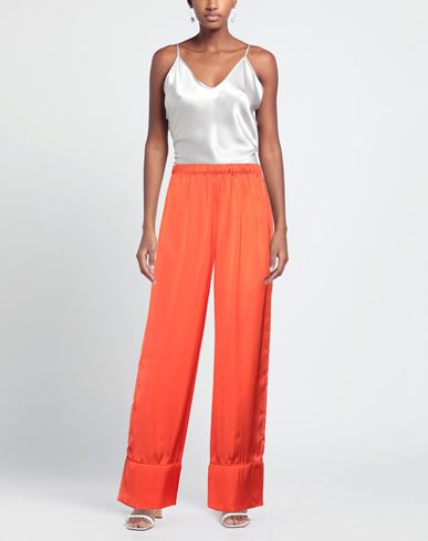 Woman Pants Tomato red Size S/M Polyester