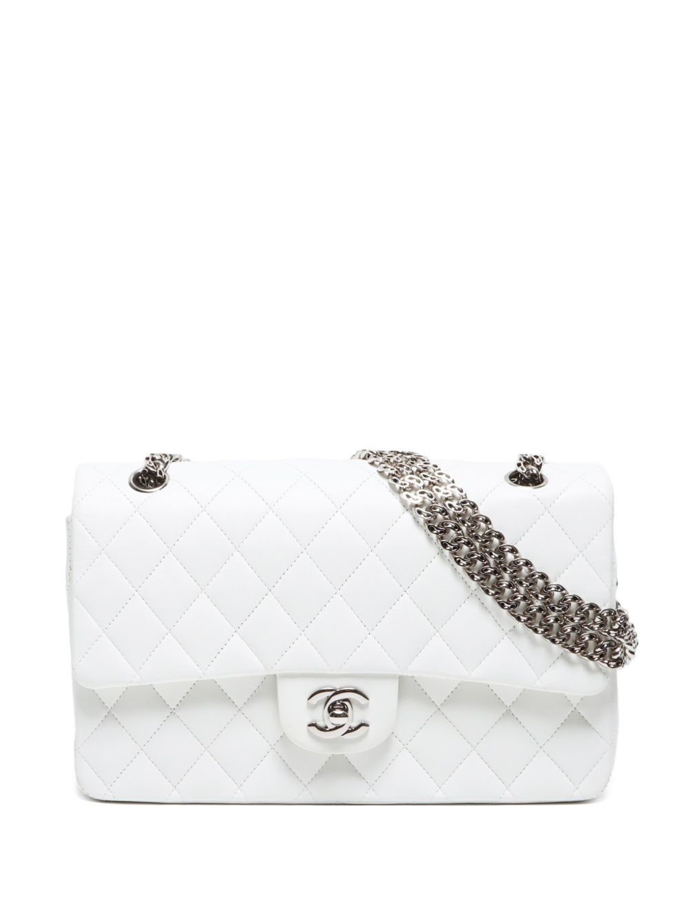 CHANEL Pre-Owned 2007-2008 medium Classic Flap shoulder bag - White