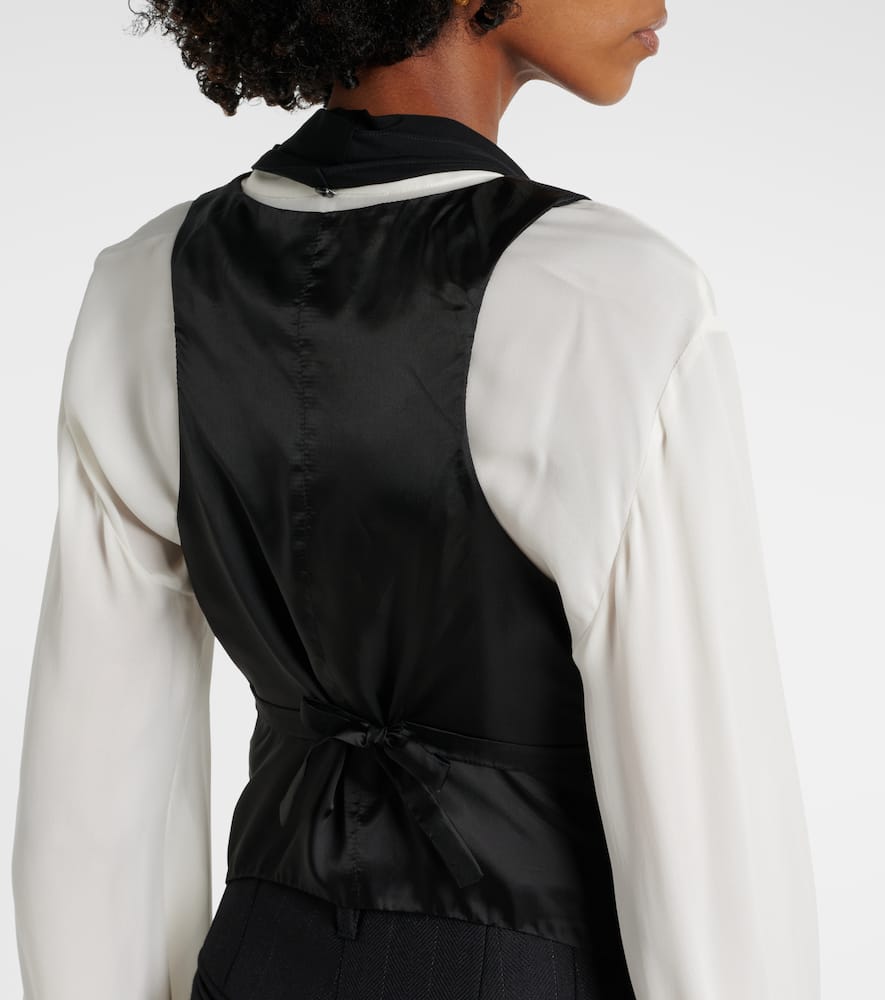 Modern Sophistication pinstripe wool vest