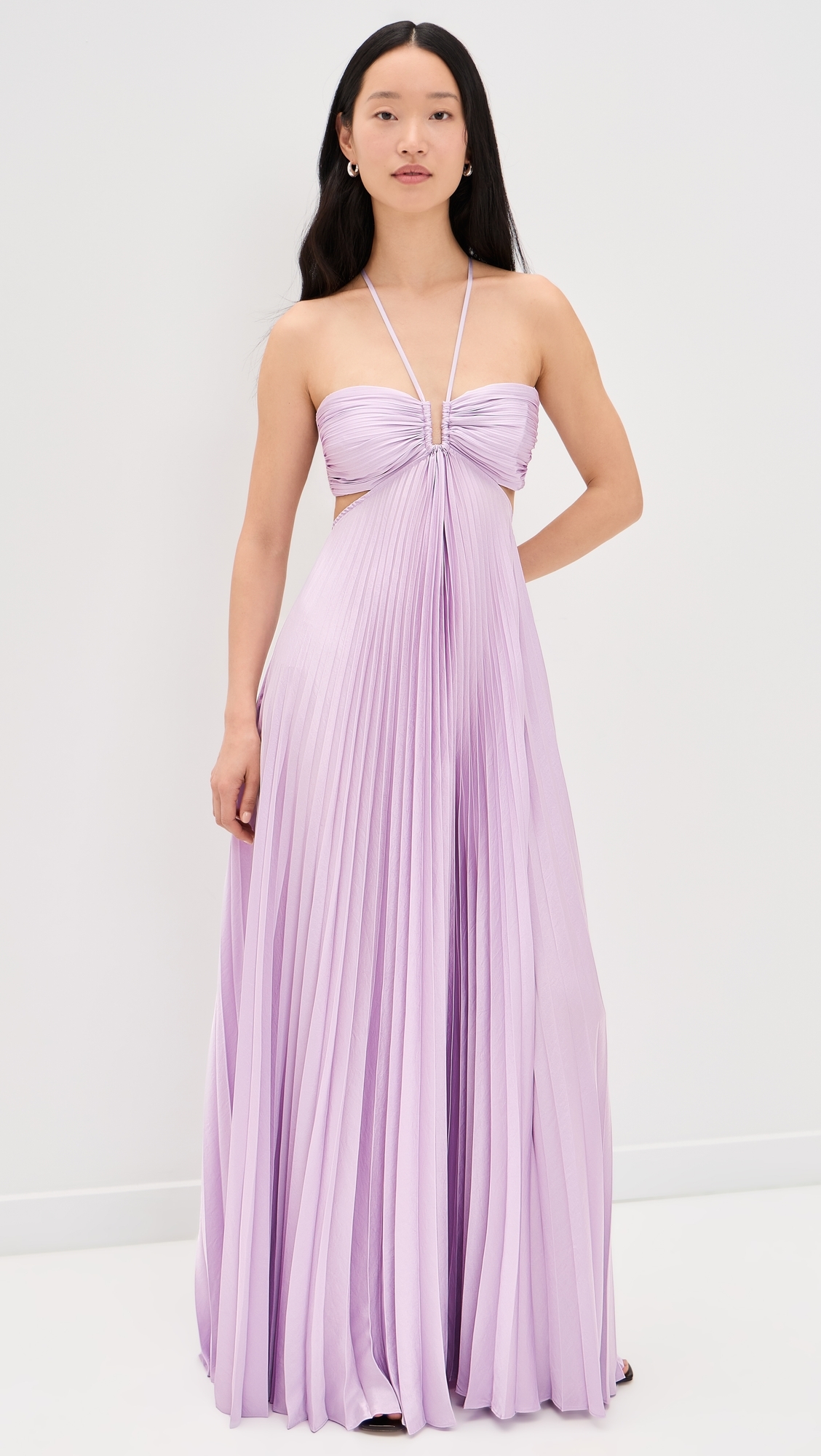 A. L.C. Moira Pleated Maxi Dress Lilac