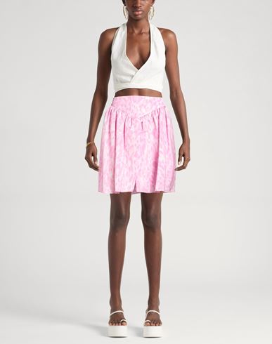 Woman Mini skirt Pink Size 8 Polyester