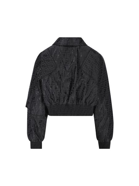 Fendi FF Jacquard Zipped Bomber Jacket