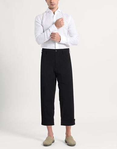 Man Pants Black Size 1 Cotton, Linen