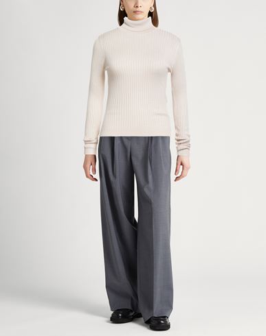 Woman Turtleneck Ivory Size M Viscose, Polyester