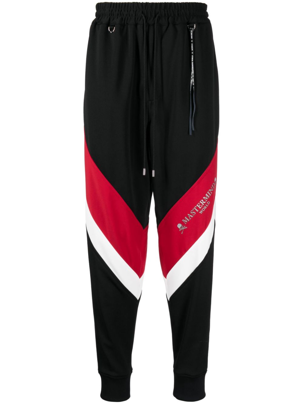 Logo-print stripe-detailing track pants - Black