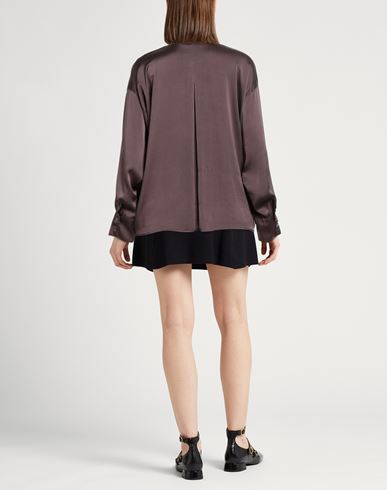 Woman Shirt Plum Size M Silk, Elastane