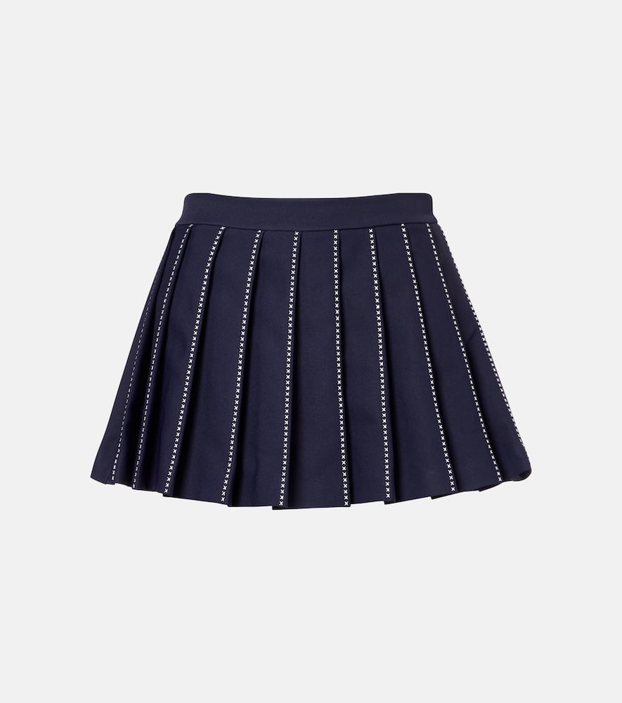 Embroidered pleated tennis skirt