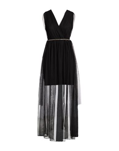 Woman Maxi dress Black Size L Polychloride