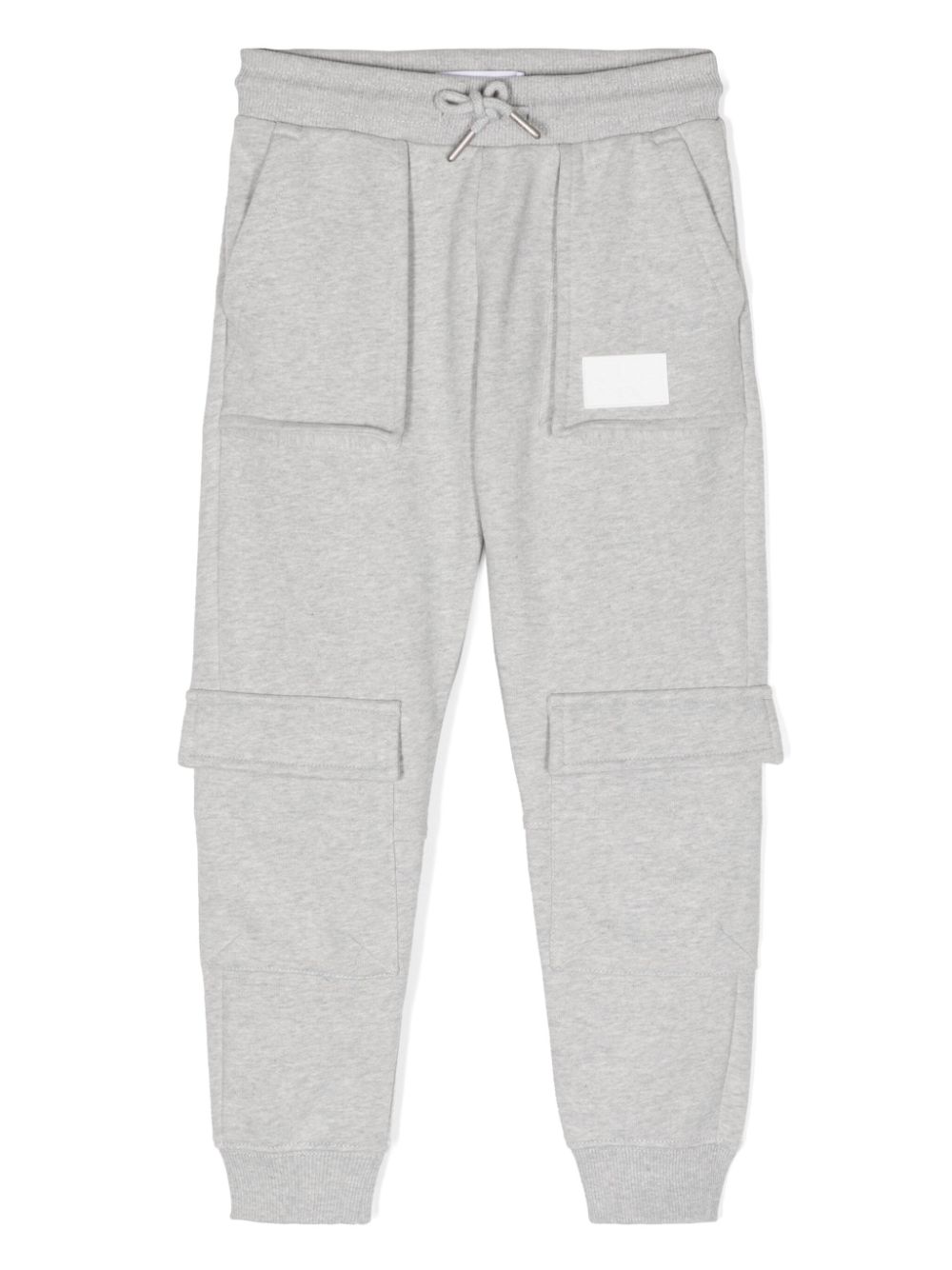 Logo-appliqué cargo track pants - Grey