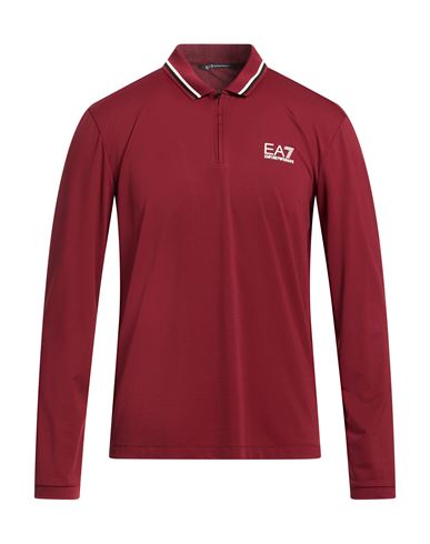 Man Polo shirt Brick Size L Polyamide, Elastane