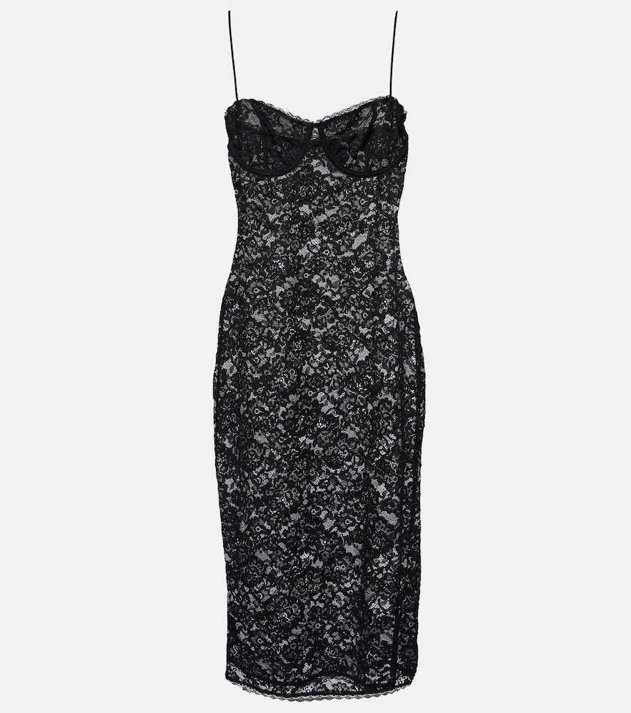 O-Lover floral lace midi dress