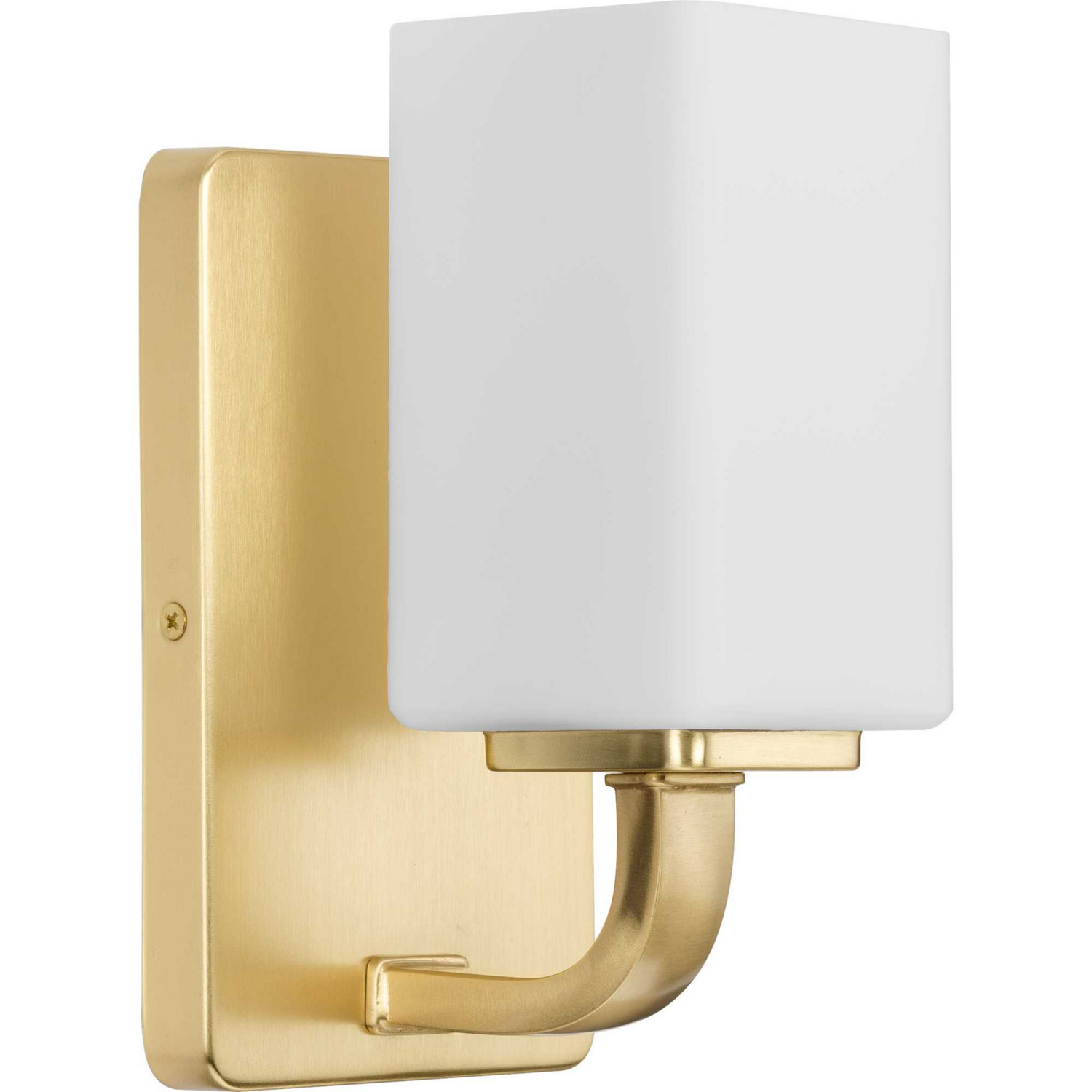 Satin Brass One Light Bath Vanity from the Cowan Collection