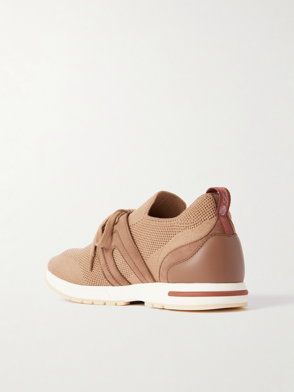 360 Lp Flexy Walk Suede And Leather-trimmed Wool Sneakers - Beige