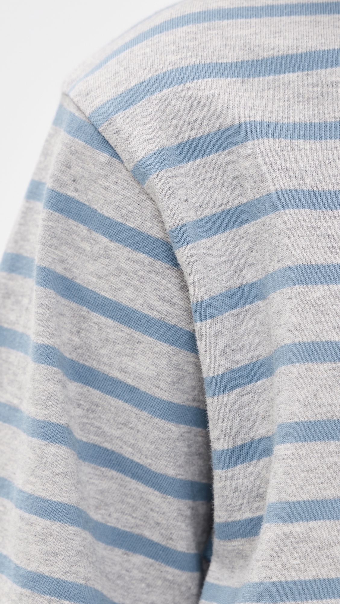 Striped T-Shirt Melange Grey/Soft Blue