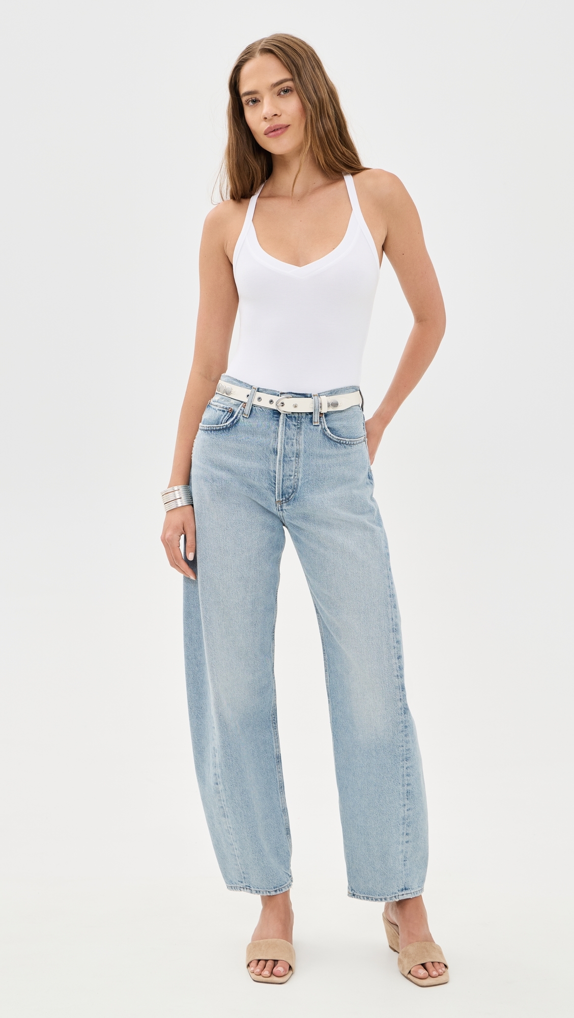 Wrenna Racerback Bodysuit White