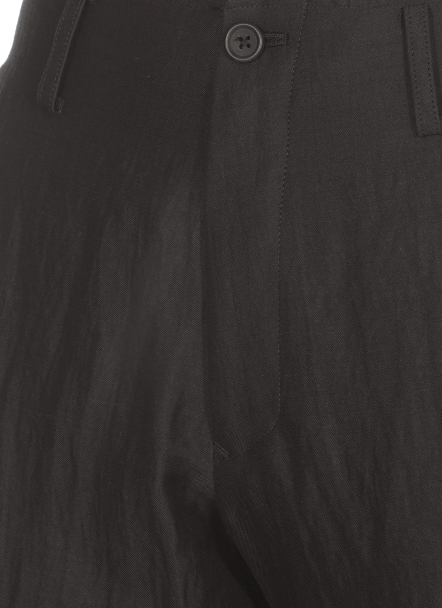 Crease-effect tapered trousers - Black