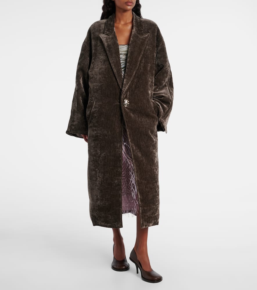 Shearling-trimmed coat