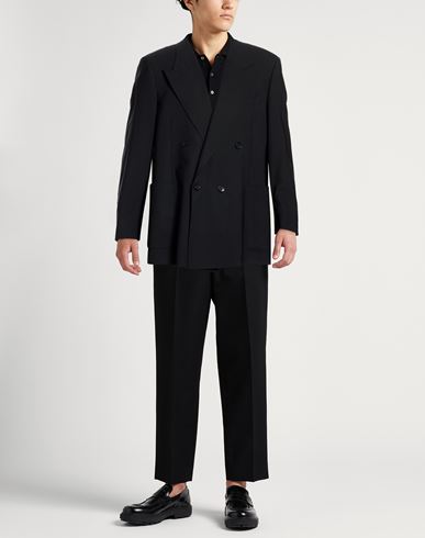 Man Blazer Black Size 36 Virgin Wool, Elastane