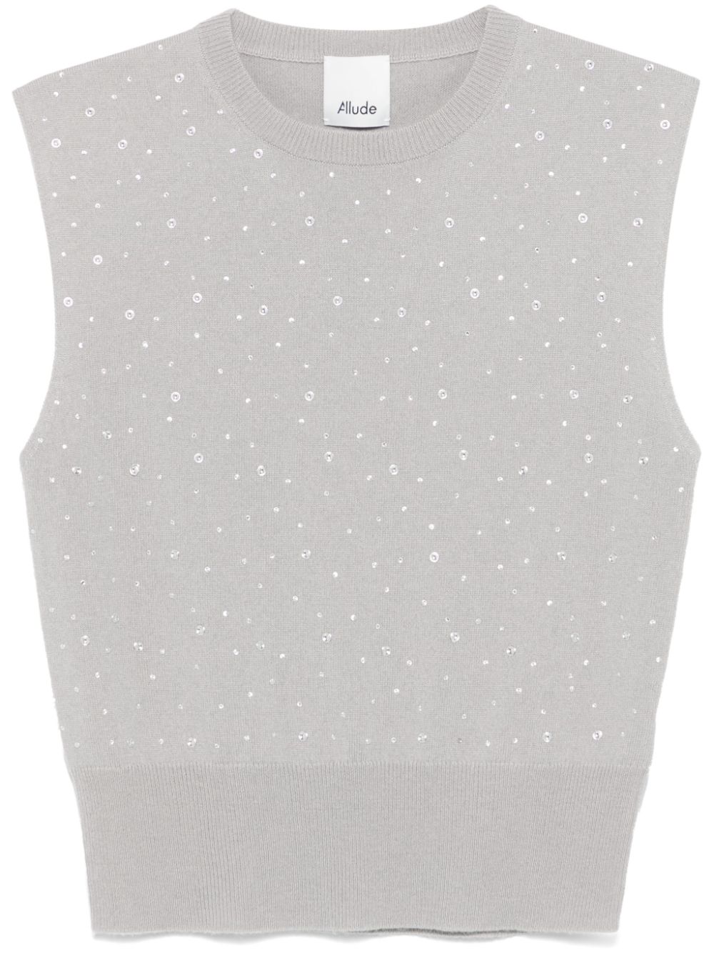Crystal-embellished vest - Grey