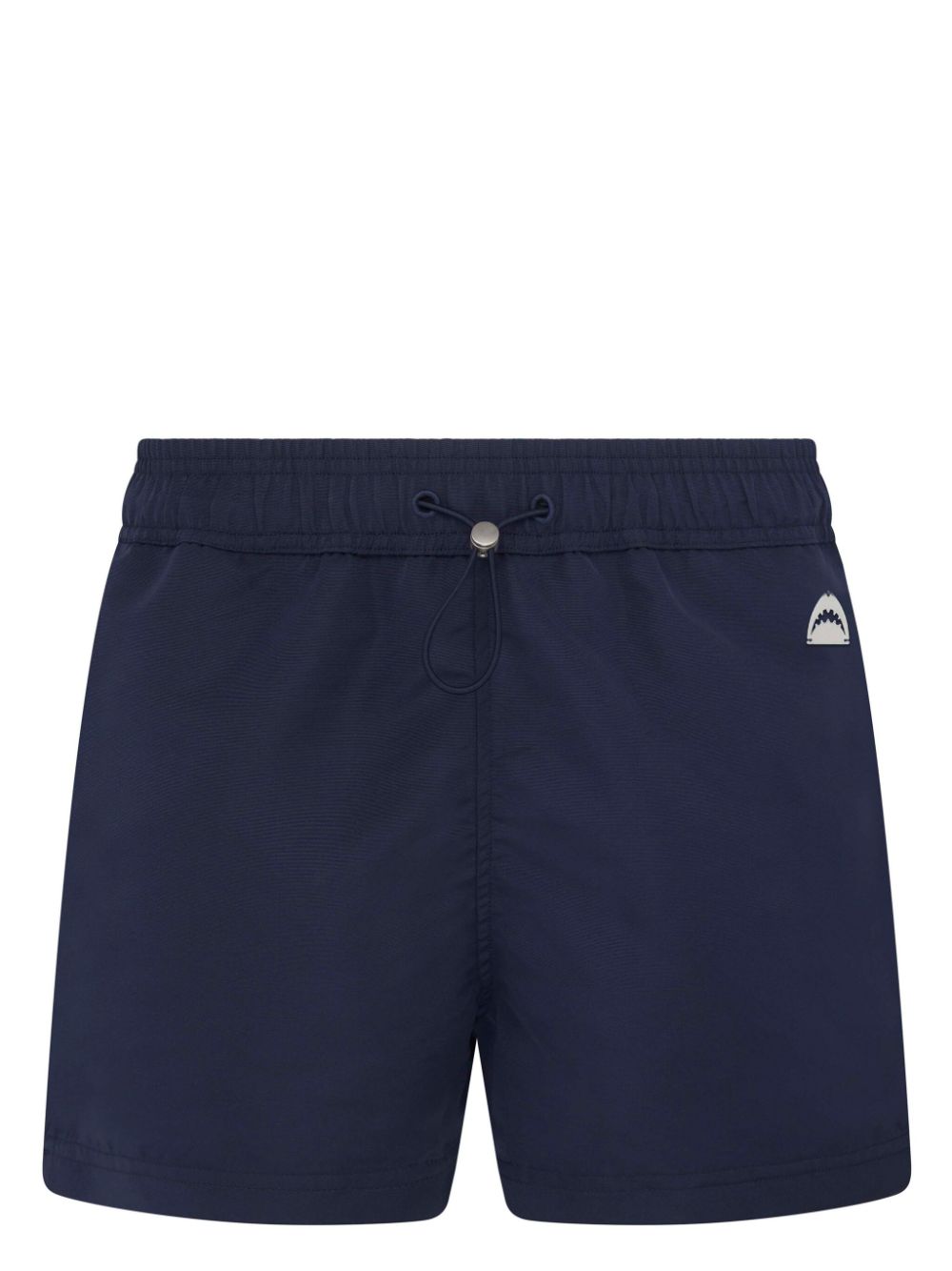 Shark-appliqué swim shorts - Blue