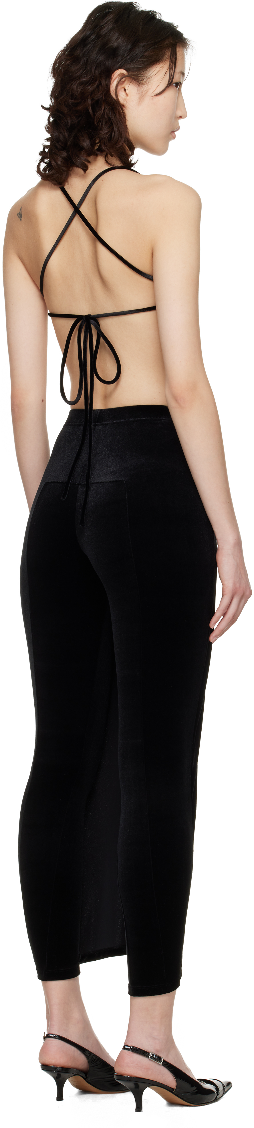 Black Installed Leggings Maxi Dress