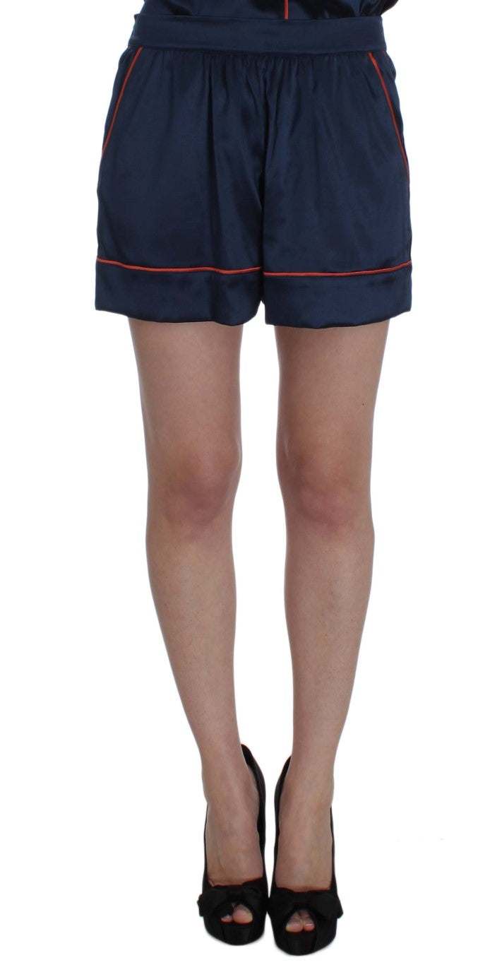 Silk-Stretch Sleepwear Shorts — Navy