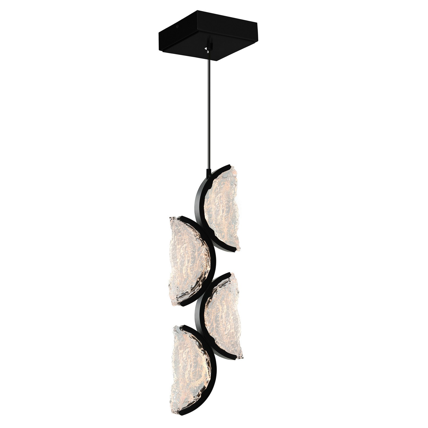 Black LED Mini Pendant from the Moon Collection