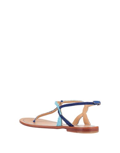 Malìparmi Woman Thong sandal Bright blue Size 10 Textile fibers