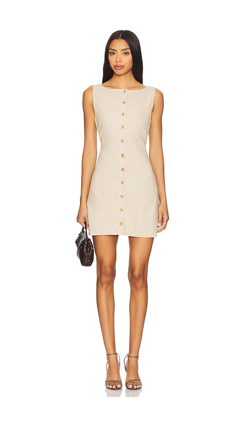 Tularosa Andra Mini Dress in Neutral.  XS. Also in L, M