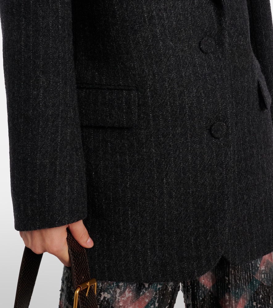 Pinstripe wool blazer
