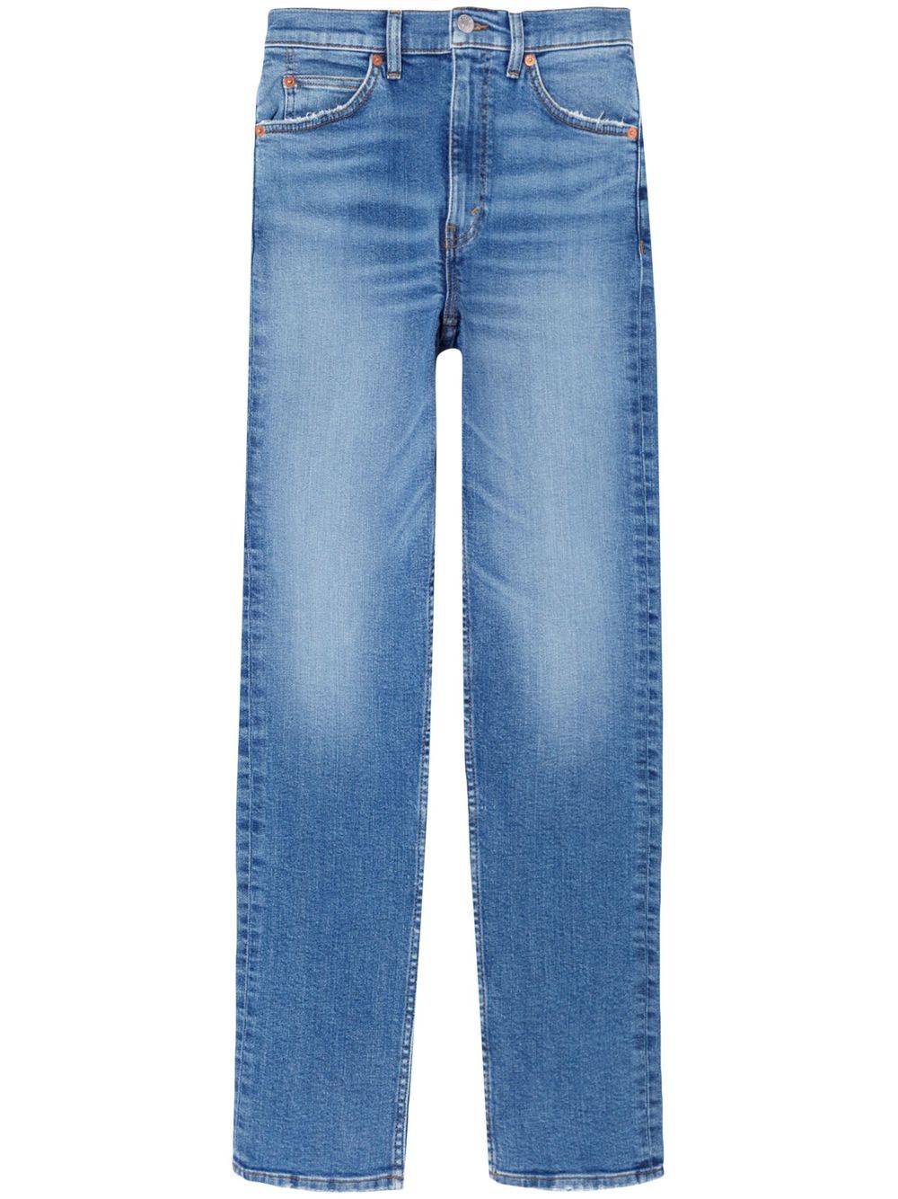 70s bleached straight-leg jeans - Blue