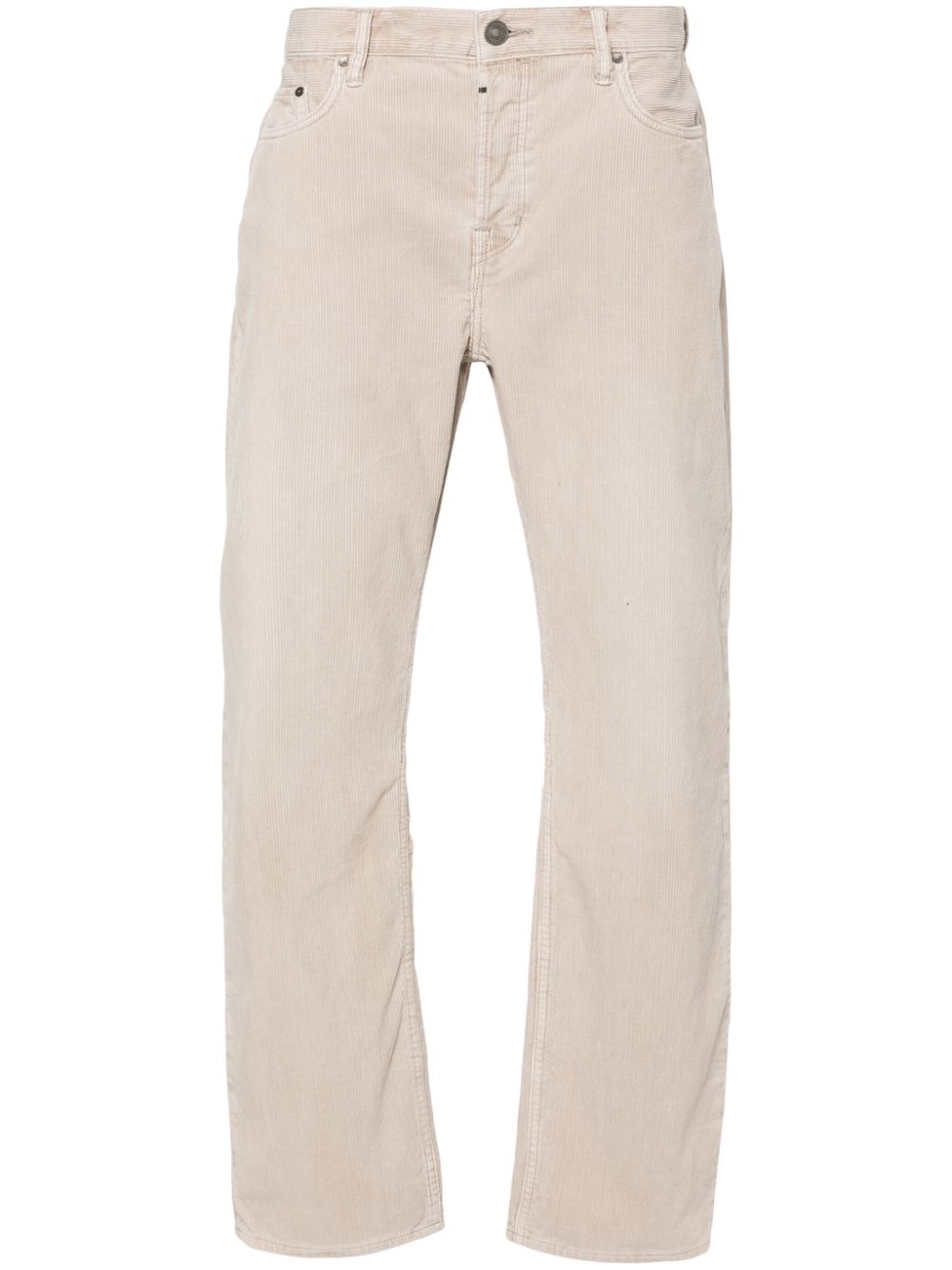 Curtis corduroy straight-leg trousers - Grey
