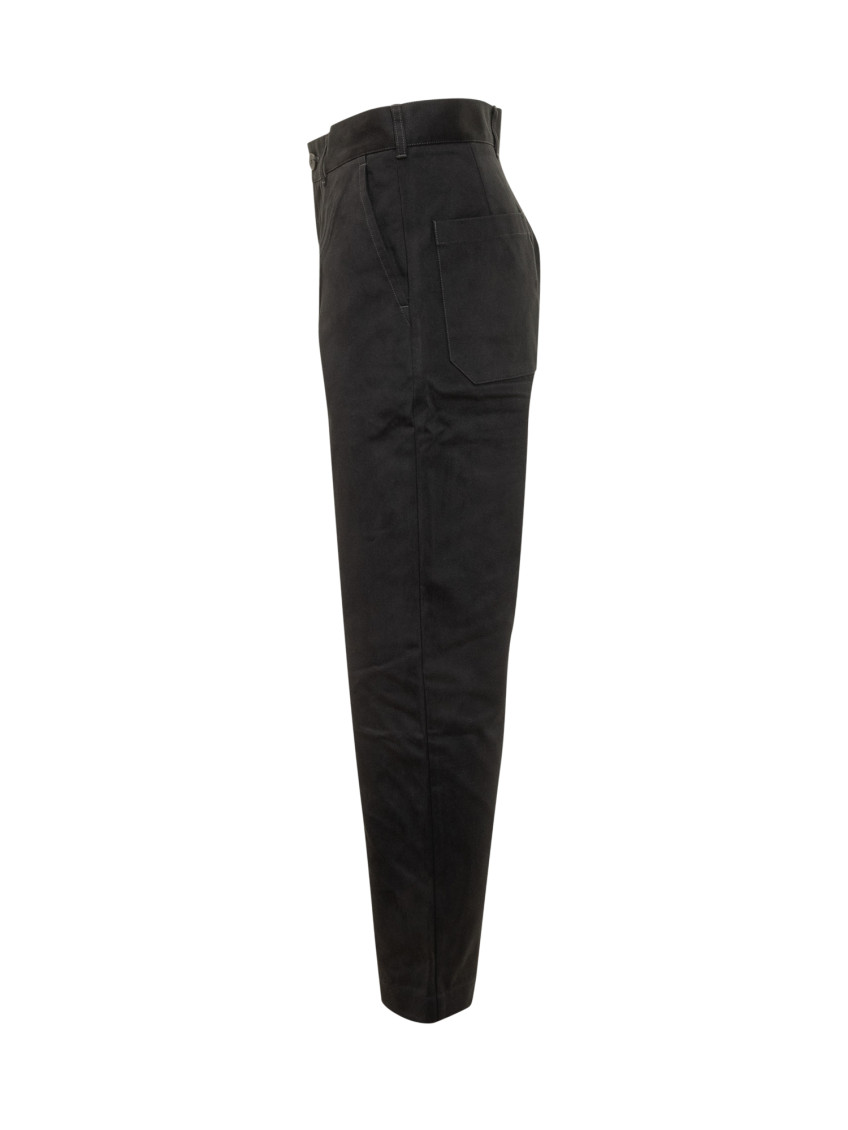 Black Straight Flat Front Pants