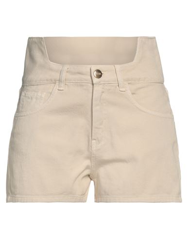 Woman Shorts & Bermuda Shorts Beige Size 27 Cotton