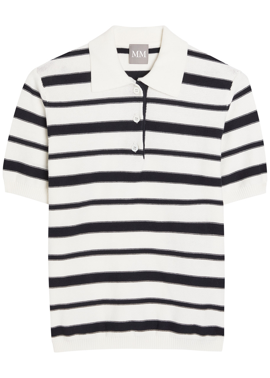 Carioca Striped Stretch-cotton Polo top