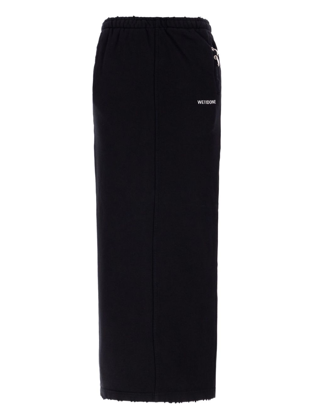 Embroidered-logo maxi skirt - Black
