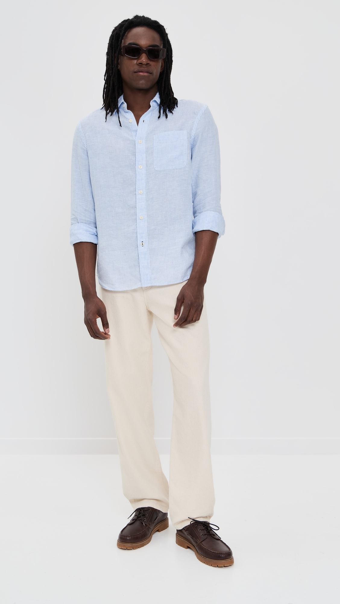 Faherty Linen Laguna Shirt Summer Classic Stripe