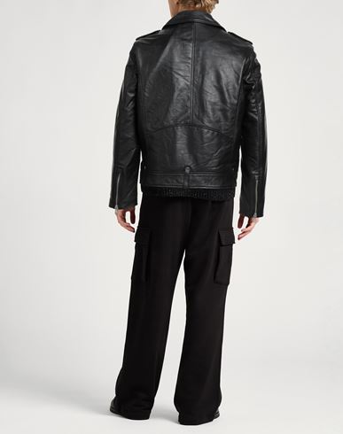 Man Jacket Black Size 38 Sheepskin