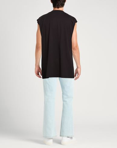 Man Tank top Black Size L Cotton