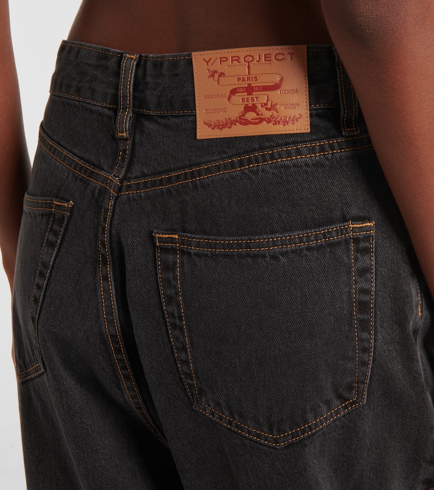 Evergreen Draped Cuff wide-leg jeans