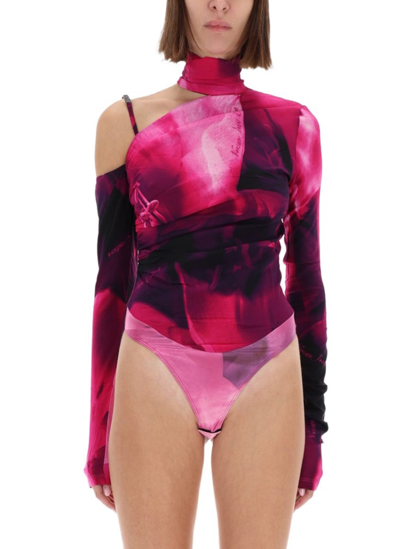 Versace Jeans Couture - asymmetric long sleeve high neck top