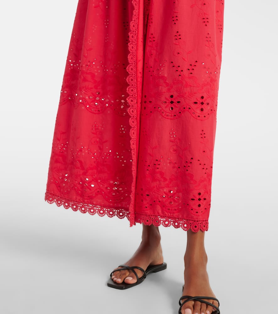 Tallulah embroidered cotton kaftan
