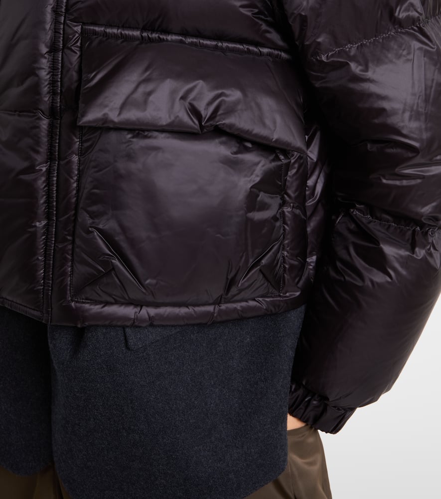 Layered wool down jacket