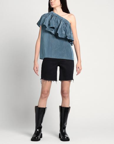 Woman Top Slate blue Size 12 Acetate, Polyester