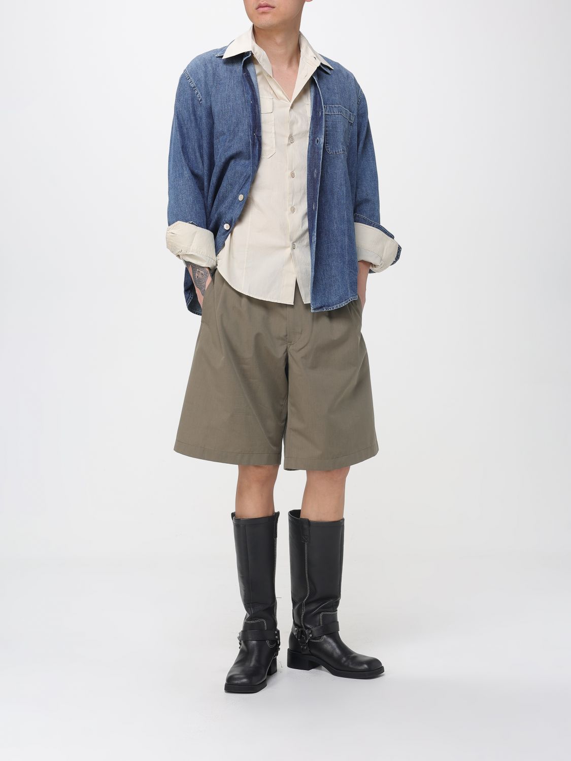 Pants Men color Military