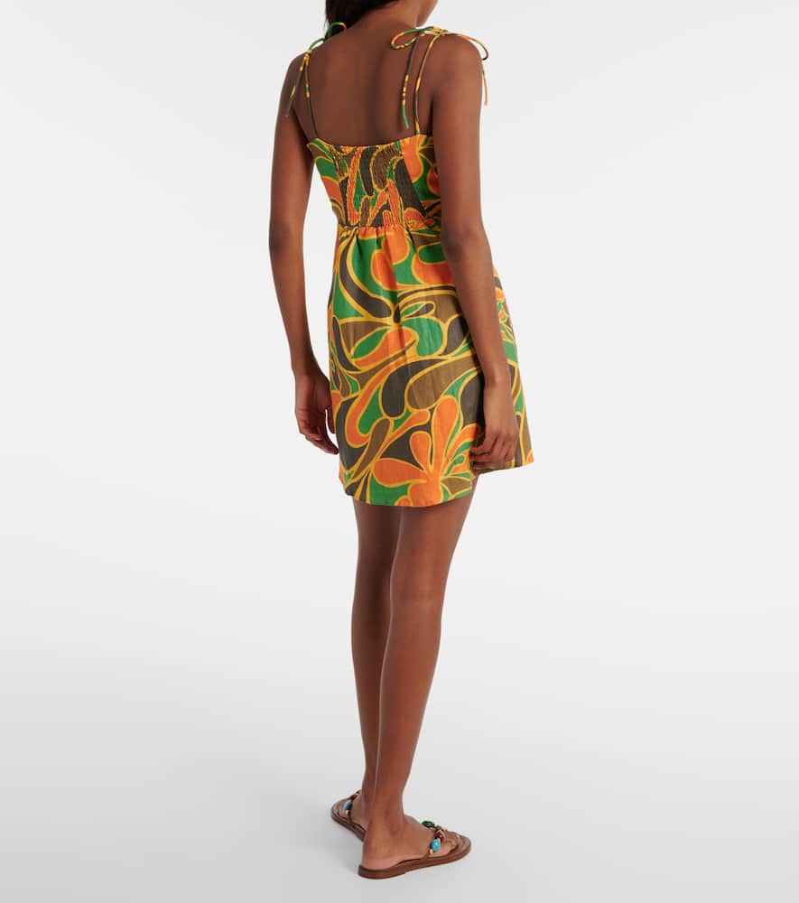 Faithfull Ysla printed linen minidress