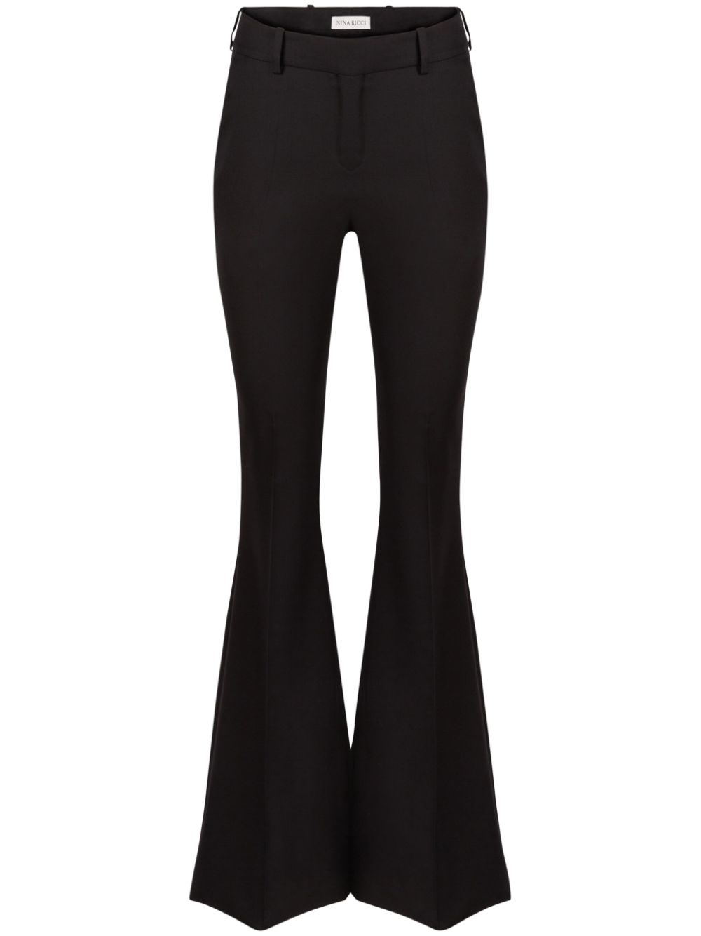 Flared Tailored Pants - Black