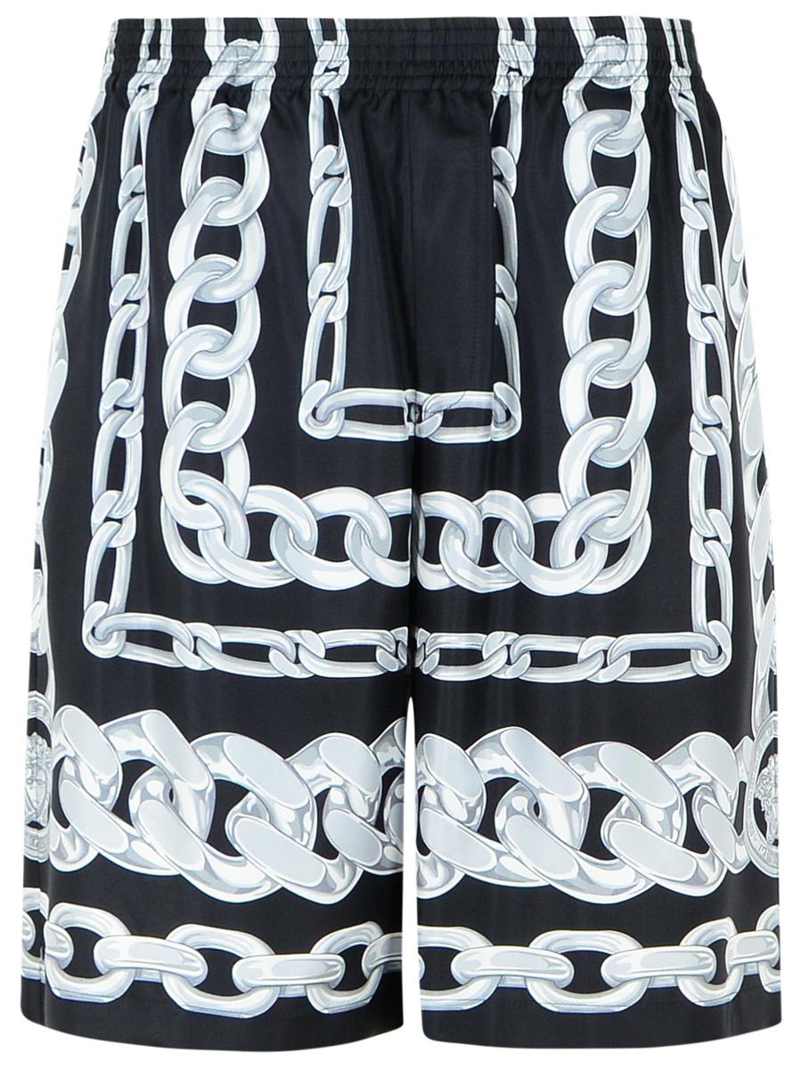Printed Silk Bermuda Shorts